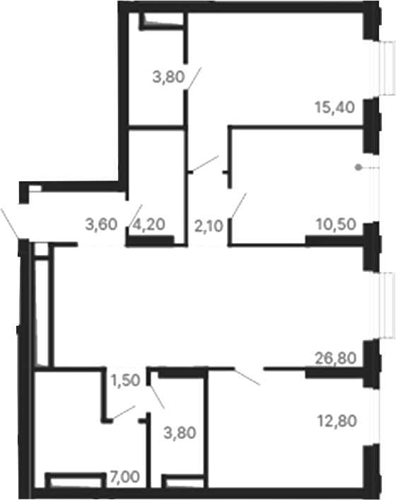 Планировка — Парк Столиц, 3-комн., 92 м²