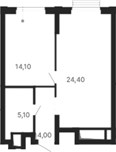 Планировка — Парк Столиц, 1-комн., 48 м²