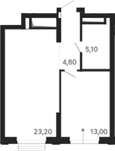 Планировка — Парк Столиц, 1-комн., 46 м²