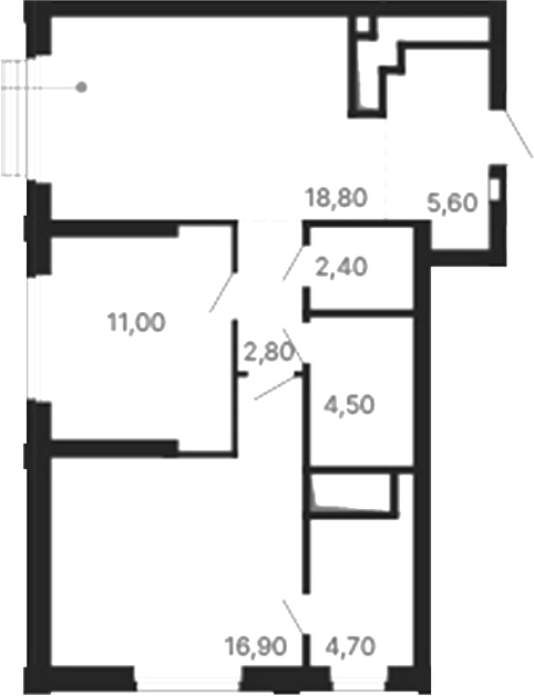 Планировка — Парк Столиц, 2-комн., 67 м²
