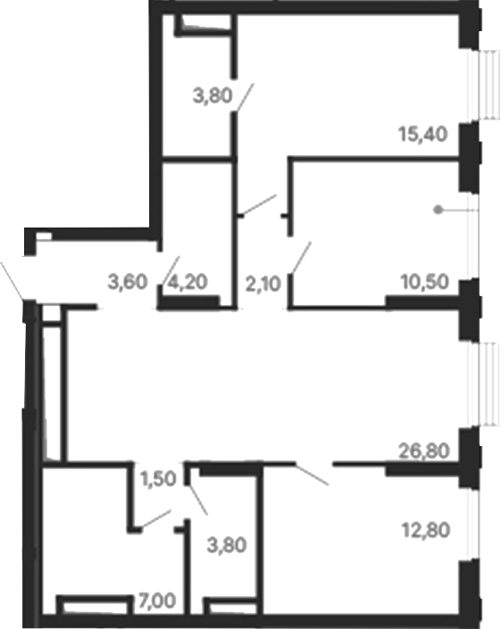 Планировка — Парк Столиц, 3-комн., 92 м²