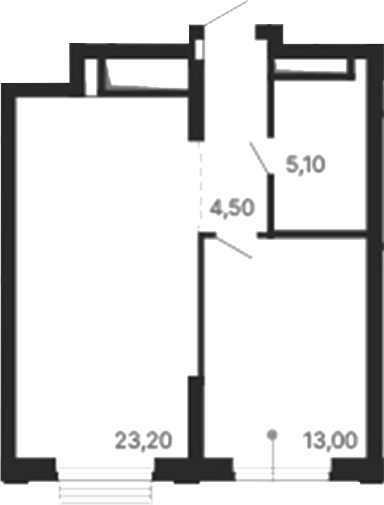 Планировка — Парк Столиц, 1-комн., 46 м²