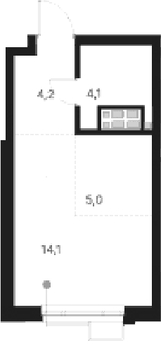 Планировка — Атлас Ауро, Студия, 27 м²