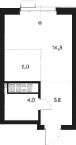 Планировка — Атлас Ауро, Студия, 29 м²