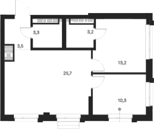 Планировка — Атлас Ауро, 2-комн., 59 м²