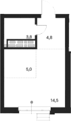 Планировка — Атлас Ауро, Студия, 28 м²