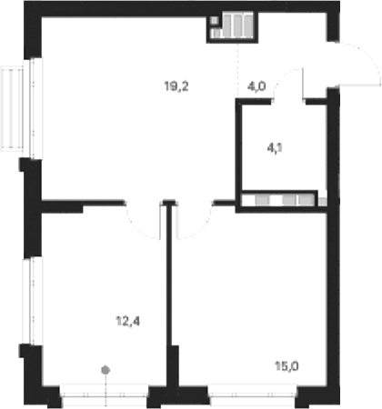 Планировка — Атлас Ауро, 2-комн., 55 м²