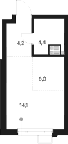 Планировка — Атлас Ауро, Студия, 28 м²