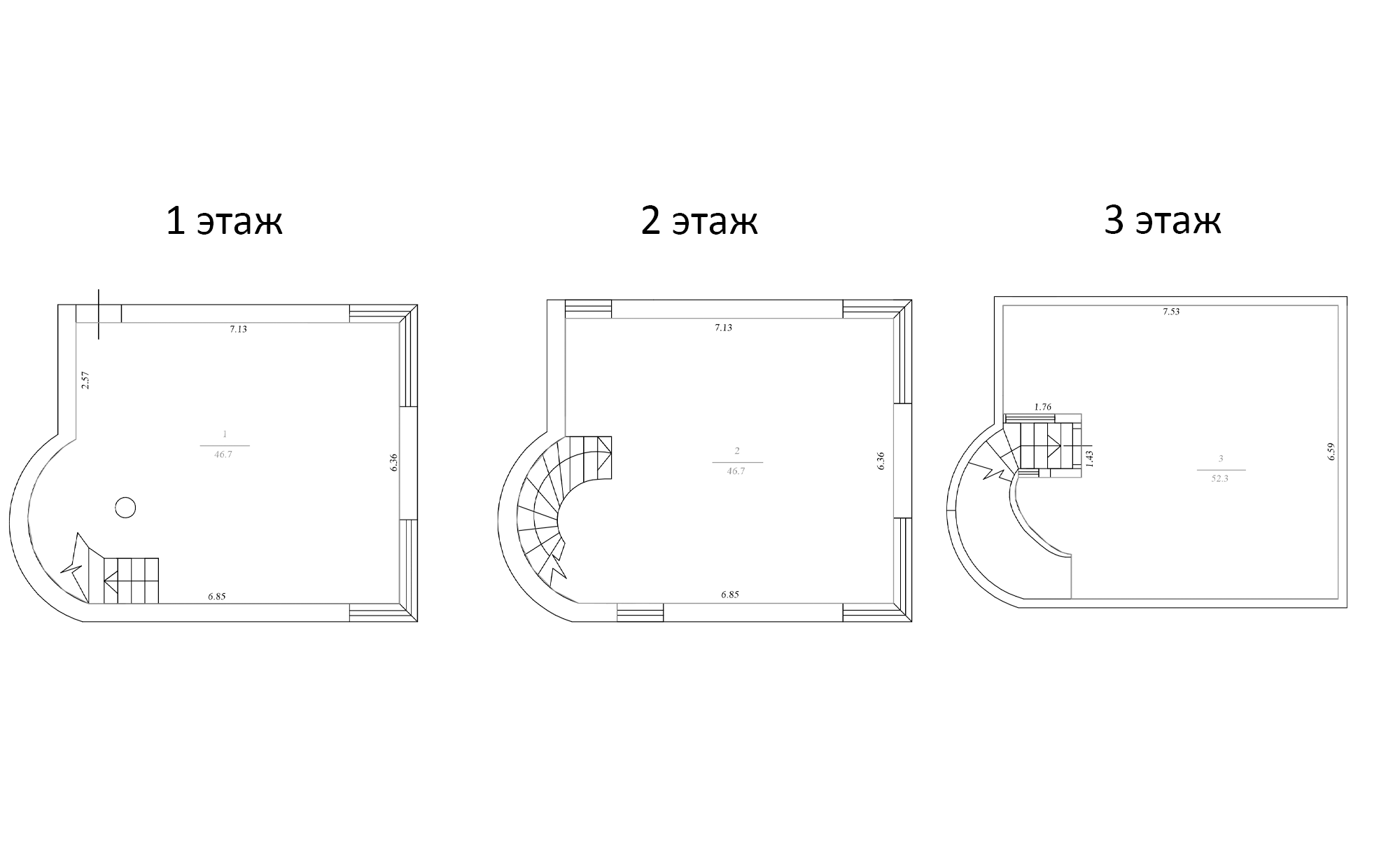 Планировка — Коттеджный поселок Гаспра Life, 3-комн., 146 м²