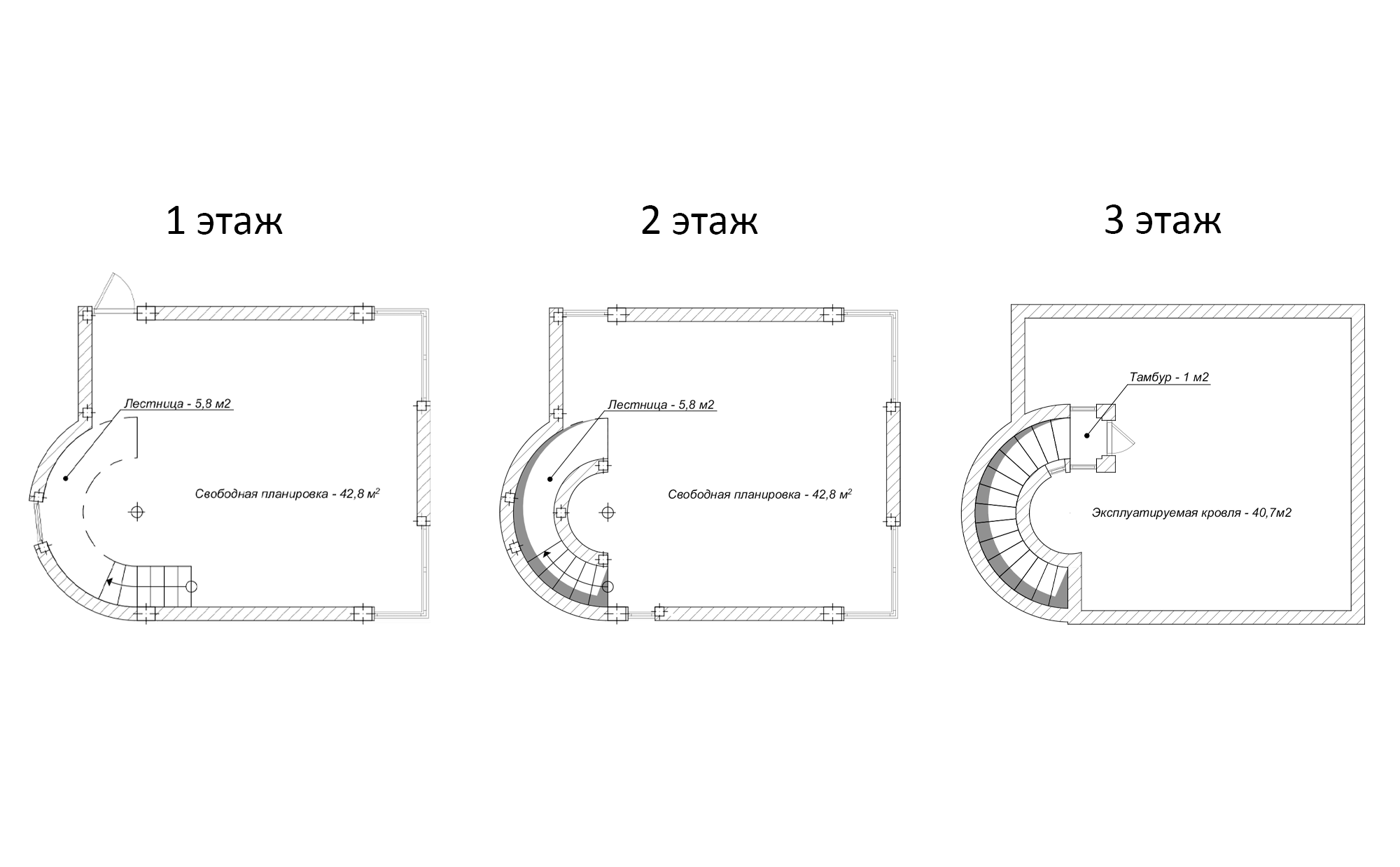 Планировка — Коттеджный поселок Гаспра Life, 3-комн., 146 м²