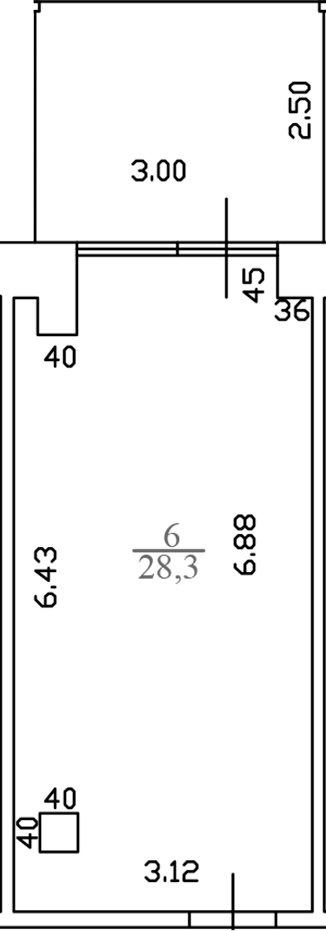 Планировка — White Village, 1-комн., 27 м²