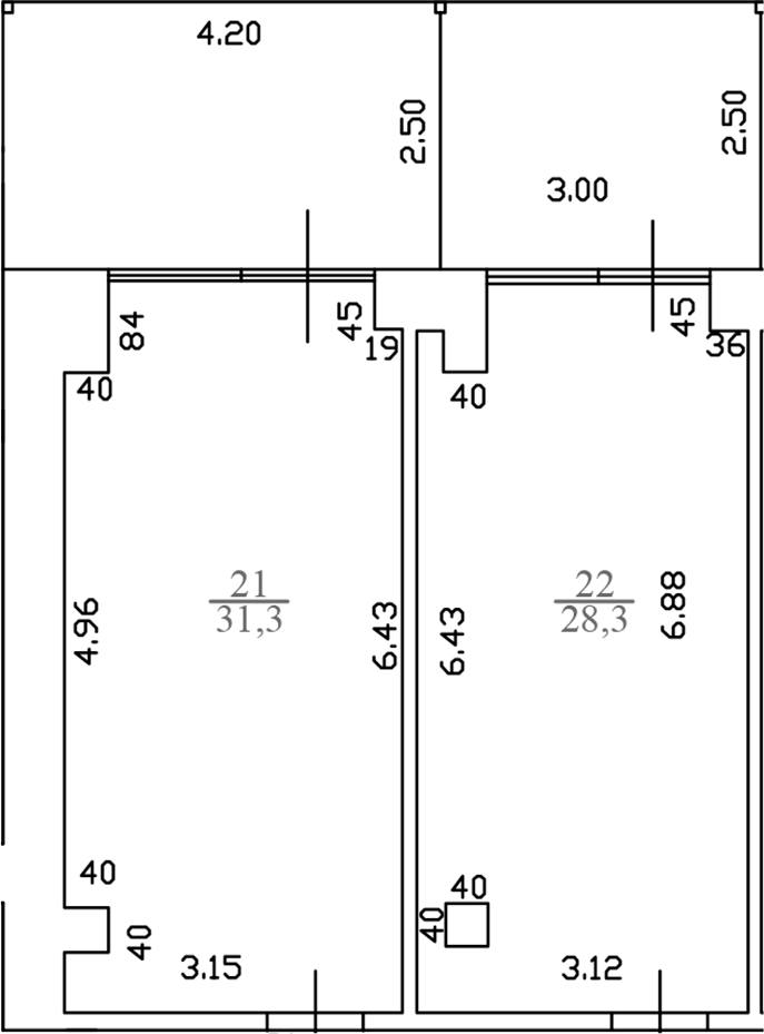 Планировка — White Village, 1-комн., 56 м²