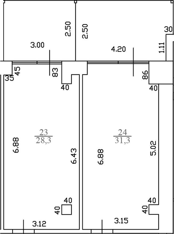 Планировка — White Village, 1-комн., 56 м²