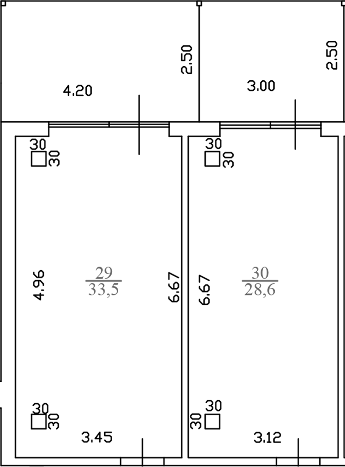 Планировка — White Village, 1-комн., 56 м²