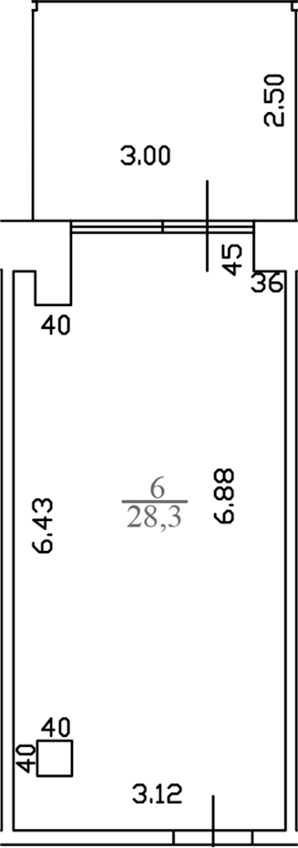 Планировка — White Village, 1-комн., 27 м²