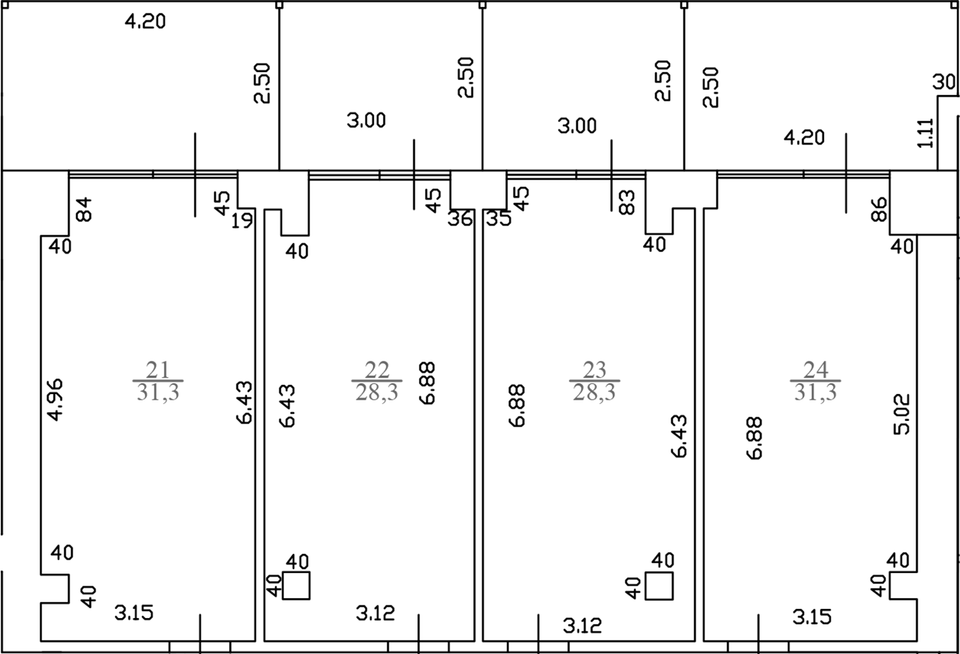 Планировка — White Village, 1-комн., 126 м²