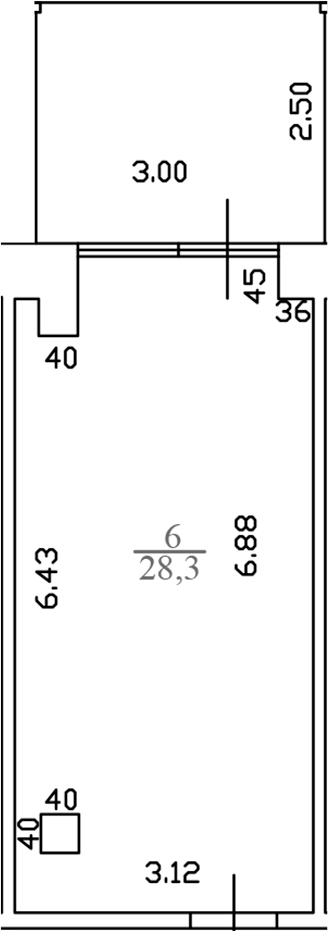 Планировка — White Village, 1-комн., 27 м²