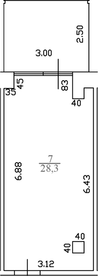Планировка — White Village, 1-комн., 27 м²