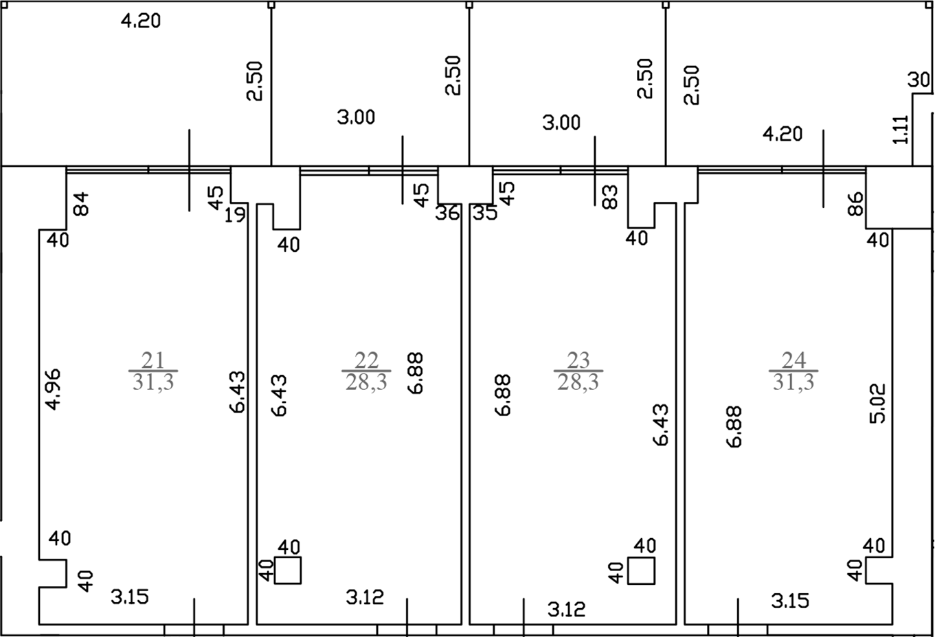 Планировка — White Village, 1-комн., 126 м²