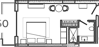 Планировка — Лучезарный, 1-комн., 35 м²