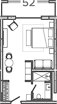 Планировка — Лучезарный, 1-комн., 45 м²