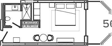 Планировка — Лучезарный, 1-комн., 36 м²