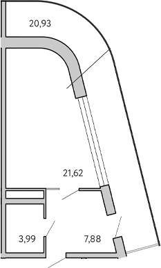 Планировка — Cosmos Stay Hidden Yalta, Студия, 33 м²
