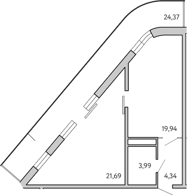 Планировка — Cosmos Stay Hidden Yalta, 1-комн., 50 м²
