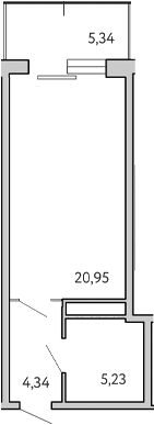 Планировка — Cosmos Stay Hidden Yalta, Студия, 31 м²