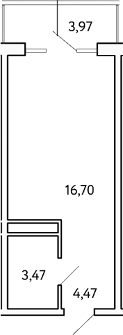 Планировка — Cosmos Stay Hidden Yalta, Студия, 25 м²