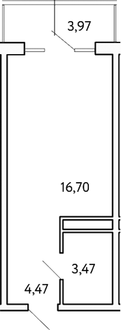Планировка — Cosmos Stay Hidden Yalta, Студия, 25 м²