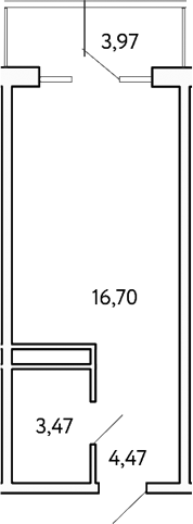 Планировка — Cosmos Stay Hidden Yalta, Студия, 25 м²