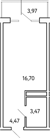 Планировка — Cosmos Stay Hidden Yalta, Студия, 25 м²