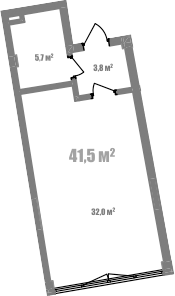 Планировка — Модерн Атлас, Студия, 42 м²