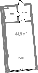 Планировка — Модерн Атлас, Студия, 45 м²