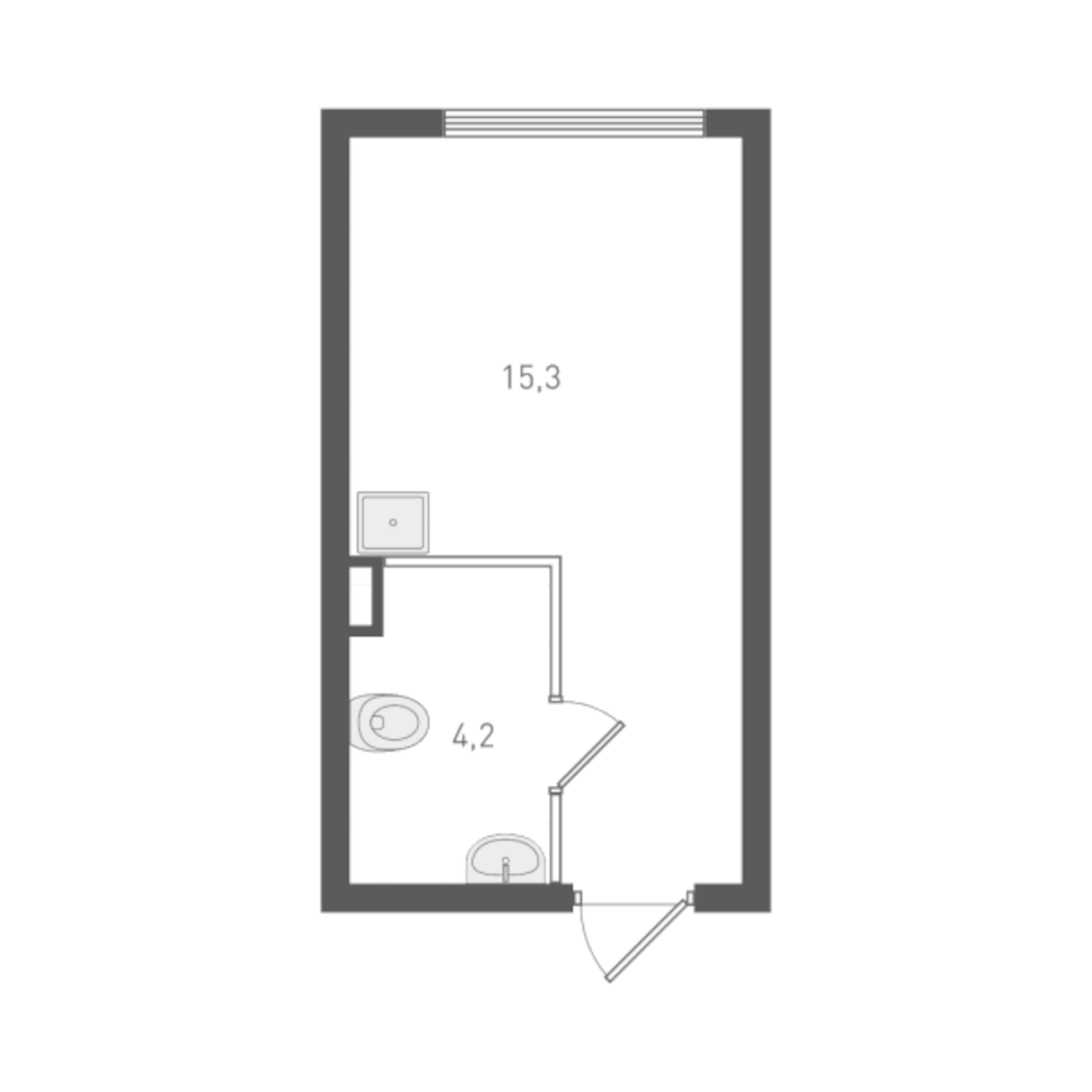 Планировка — Старт, Студия, 20 м²