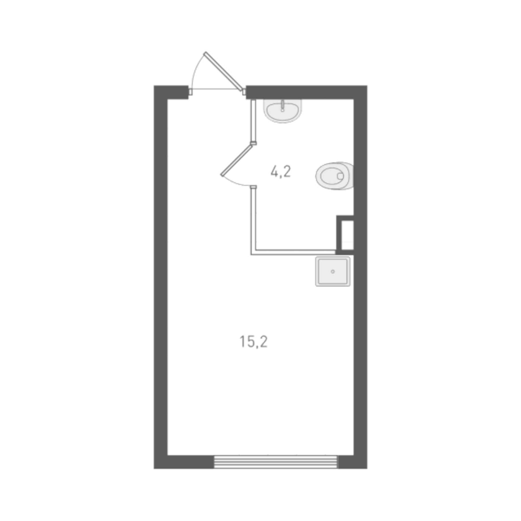 Планировка — Старт, Студия, 20 м²