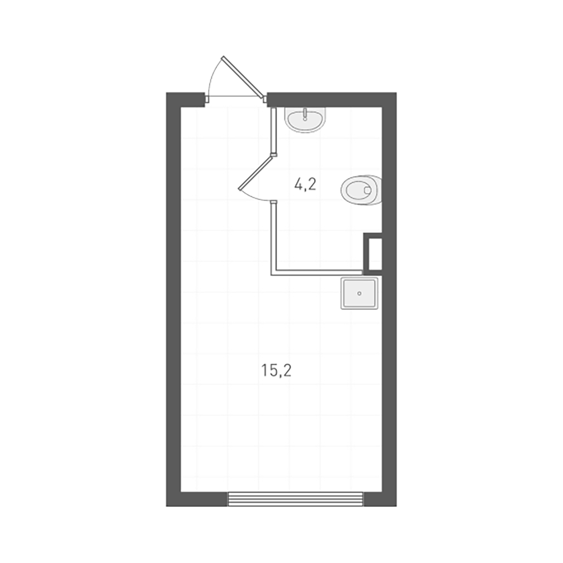 Планировка — Старт, Студия, 20 м²