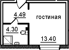 Планировка — IN2IT, Студия, 22 м²